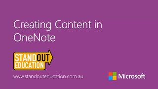 Creating Content in OneNote Profile