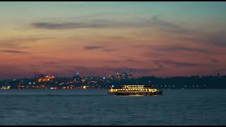İstanbulda Gün Batımı Ve Vapur Yolculuğu