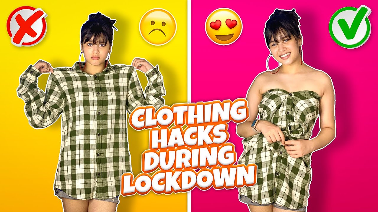 TRYING CLOTHES HACKS 👗🧣DURING LOCKDOWN✨🎉 |*GONE WRONG*| RIVA ARORA