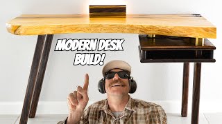 The ULTIMATE Modern Live-Edge Desk Build!