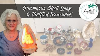Bonus Haul: Ginormous Shell Lamp & Thrifted Treasures from Rhode Island