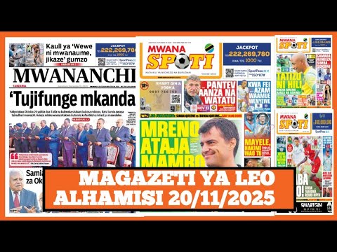 Magazeti Ya Leo Novemba 20 2025 Alhamisi Magazeti Ya Michezo Leo Asubuhi Alhamisi Simba