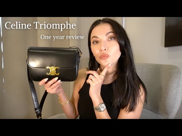 Celine Triomphe Small Bag in Black