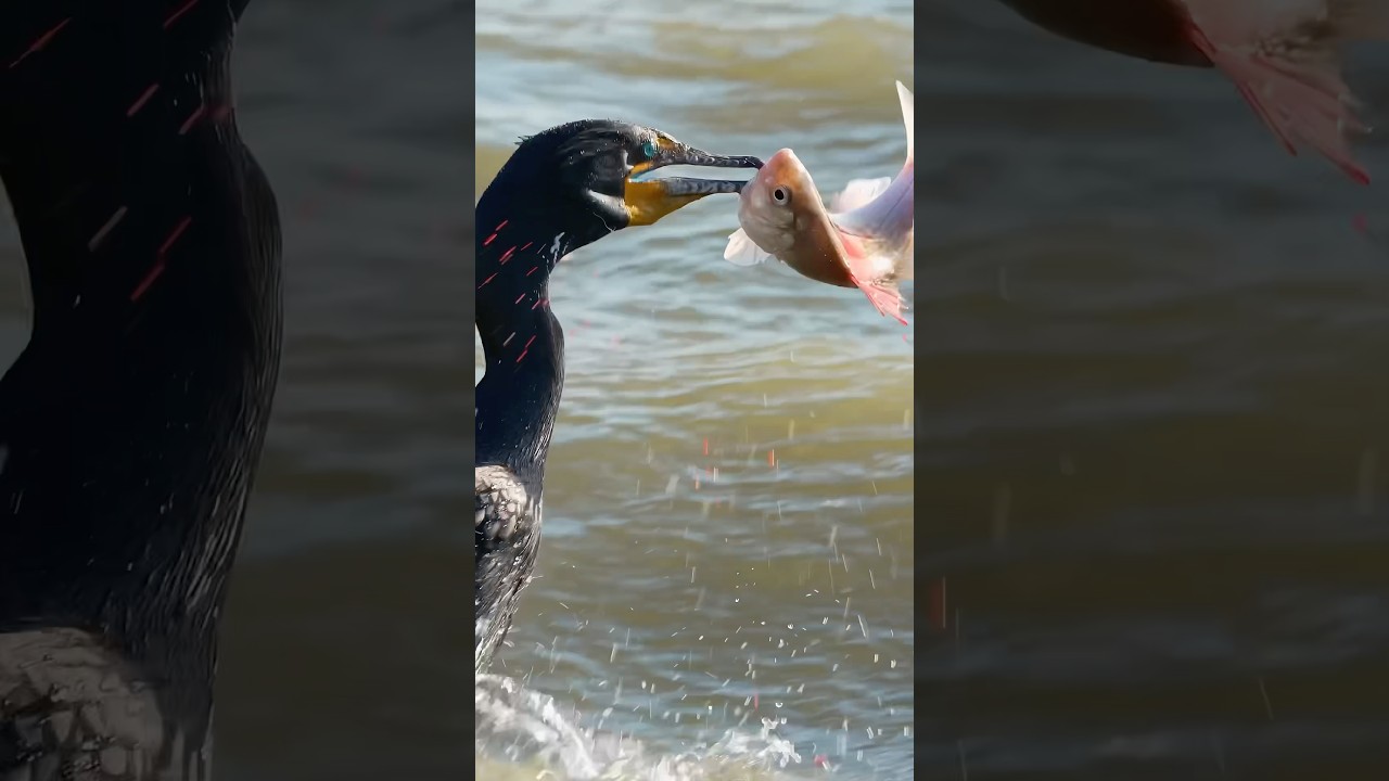 Cormorant with a huge catch 🐟ends up losing it !!Sony FE 400-800 