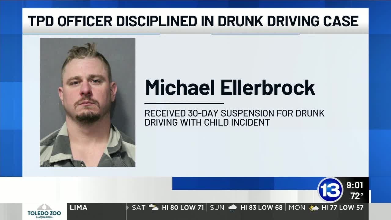 TPD officer disciplined after guilty plea for DUI with child in vehicle