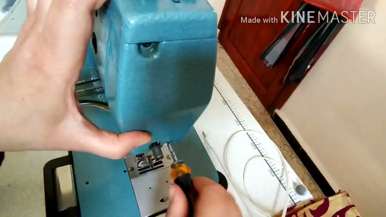 عمود  الدواسة  في ماكينة الخياطة الصناعية  لا ترتفع جيدا اثناء خياطة الافرشة 😱🤔لكم الحل🤓👍