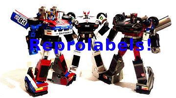 Stop Motion Review 064 - Reprolabels Kit for Prowl, Bluestreak and Smokescreen