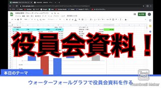 役員会資料作成／ウォーターフォールグラフ／スプレッドシート活用実況