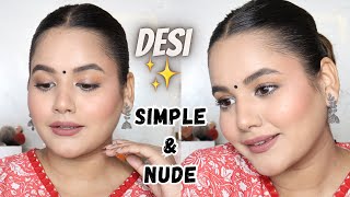Desi✨Indian Nude Makeup Look || Simple & Natural screenshot 4