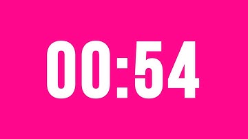 54 Second Countdown Timer No Music With Alarm Clock At The End