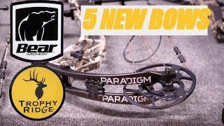 Bear Archery 2024!! NEW BOWS and Trophy Ridge Accessories | Persist, Paradigm, Surpass, and more!