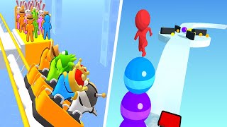 Celebrity Runner Coaster 🆚 Stack Rider🌻🧿🌺New Levels Walkthrough Gameplay MC58 Net Worth