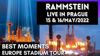 RAMMSTEIN ao vivo em Praga - MELHORES MOMENTOS dos 2 shows - Europe Stadium Tour 2022