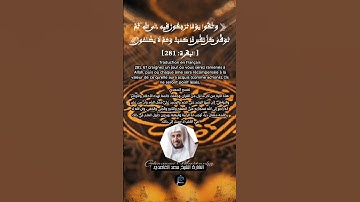 الآية (281)من سورة البقرة.... القارئ الشيخ سعد الغامدي.