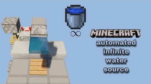 Minecraft infinite water source redstone-tutorial (easy)