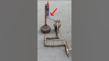 Matchstick Rocket Launcher Chain Reaction | Satisfying Firework Experiment 😀 #shortsvideo