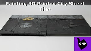 Painting 3D Printed City Street Tiles