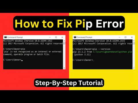 Solved: Pip is Not Recognized | Pip Not Working Fix | Python Pip Fix| Add Python Pip to Windows Path