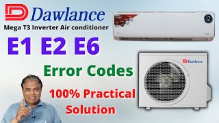 Dawlance Mega T3 Inverter E1 E2 E6 Error Codes Repair Solution | Inverter Ac Error Codes List
