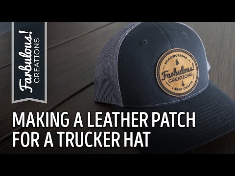 Laser Etched Leather Patch for Custom Trucker Hat 