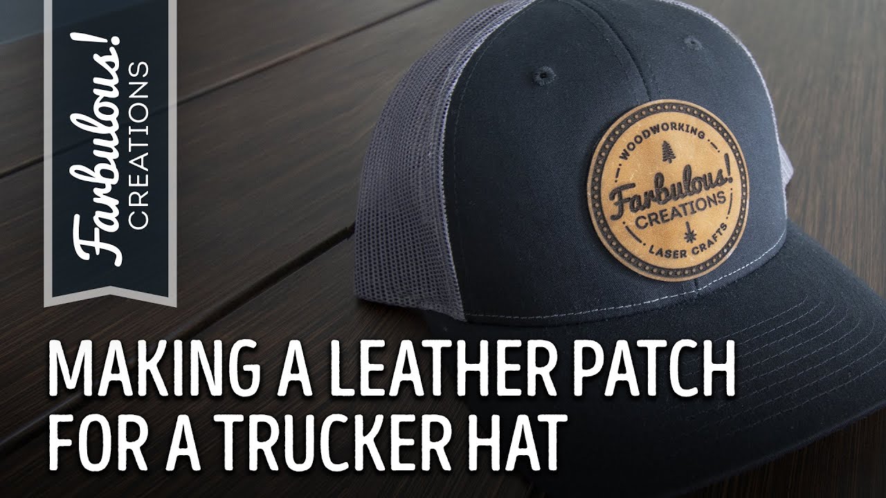 Laser Etched Leather Patch for Custom Trucker Hat 