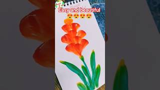 💐 easy flower painting | #shorts | #shortvideo | #painting | #art | #drawing | #short | #purabinart