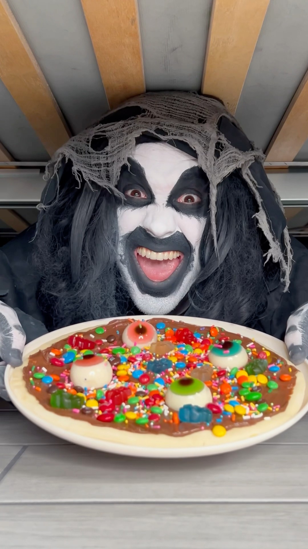Monster makes Nutella pizza ?? #shorts