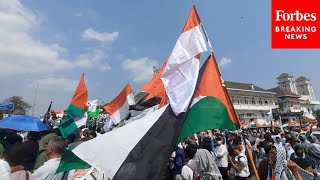 Protestors Demonstrate In Support Of Palestine In Indonesia