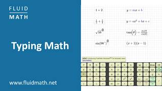 Typing Math in FluidMath