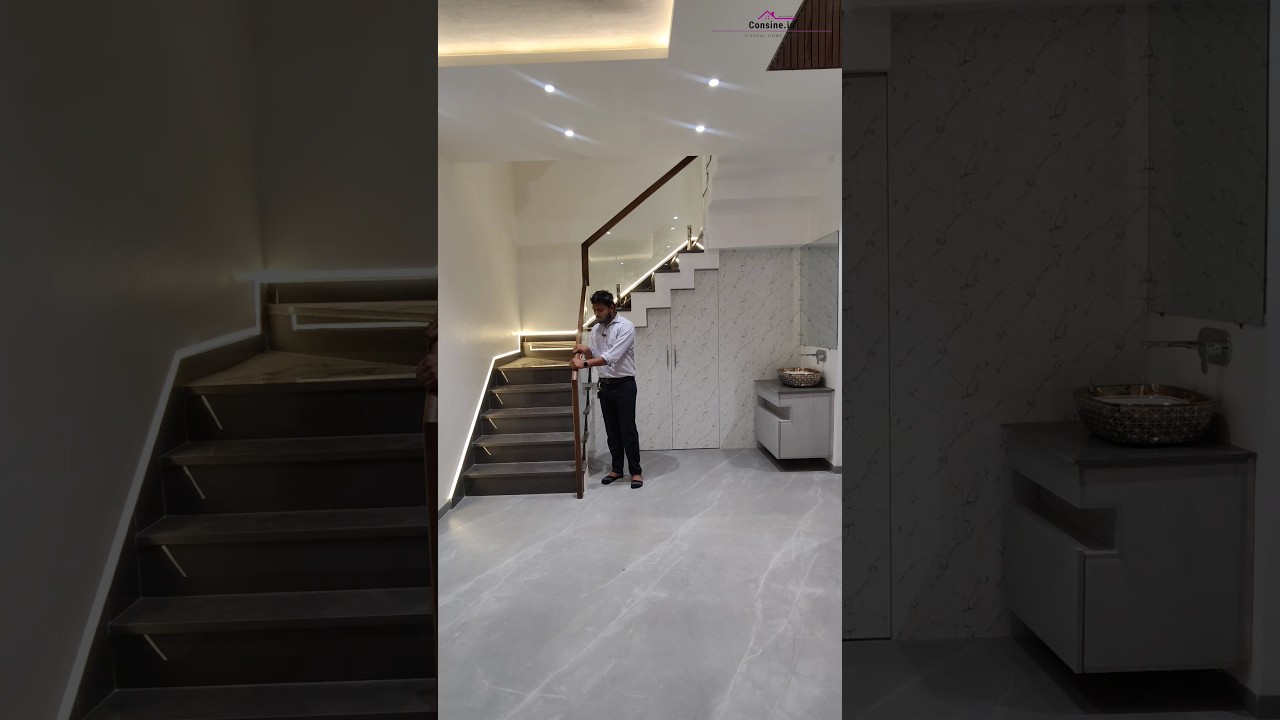 glass railing staircase design