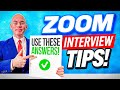 ZOOM INTERVIEW TIPS! (How to PASS a ZOOM Interview) ONLINE Interview Tips and Sample ANSWERS!