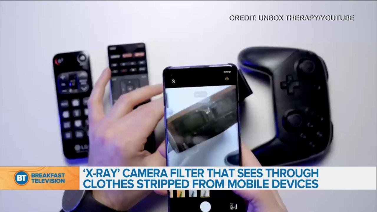 'X-Ray' phone camera that sees through clothes stripped from mobile devices - YouTube