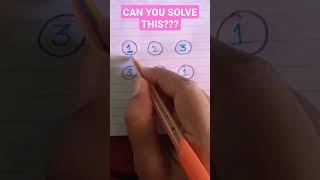 Only for a Genius! Connect 1 to 1, 2 to 2 & 3 to 3 without crossing the lines! #math #youtube#viral