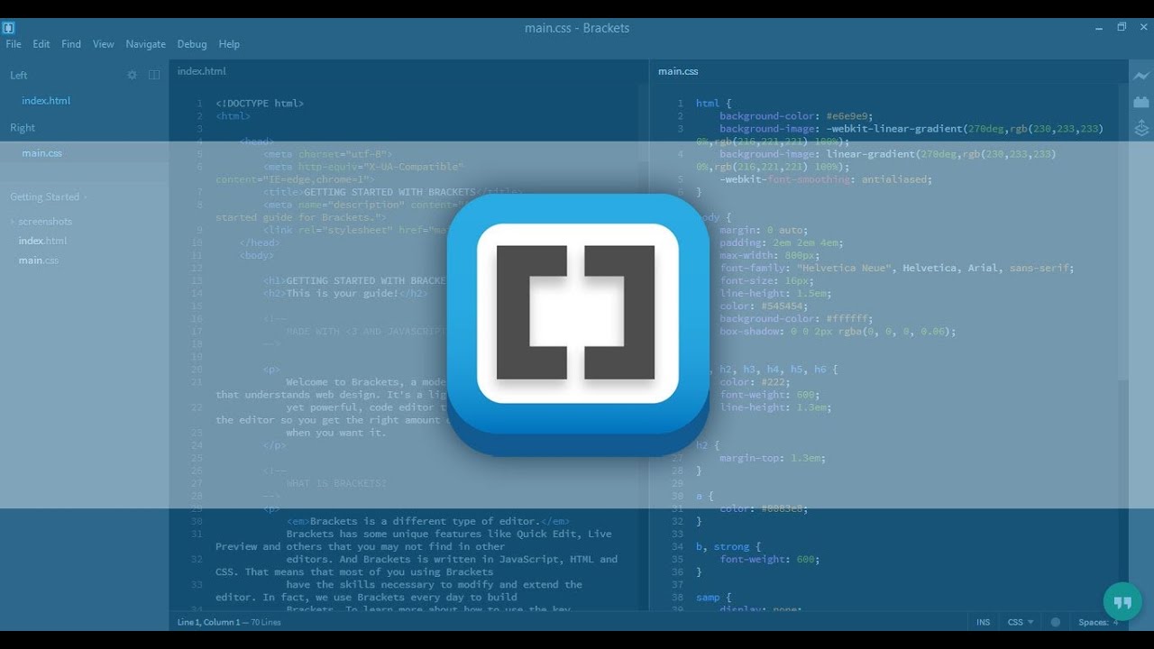 Como escribir código HTML mas rápido en brackets - YouTube