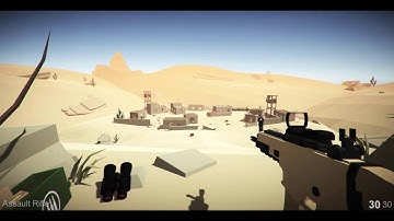 [Low Poly Gun Pack] Demo Scene 4 | Unity 5