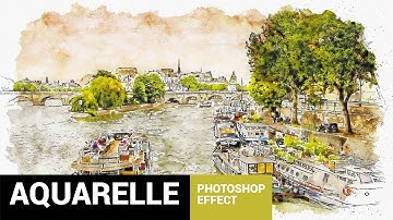 Aquarelleum - Urban Sketcher Photoshop Action Tutorial