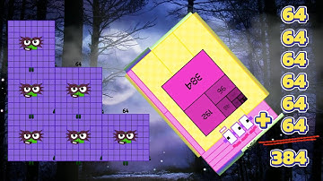 NUMBERBLOCKS VIND DE TOTALE SOM VAN ZES DEZELFDE KWADRAATGETALLEN | VOEG DUBBELE GETALLEN TOE | @...