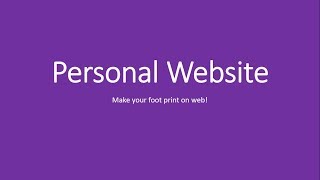 Hosting Personal Website on Github.com(aka Github Pages)