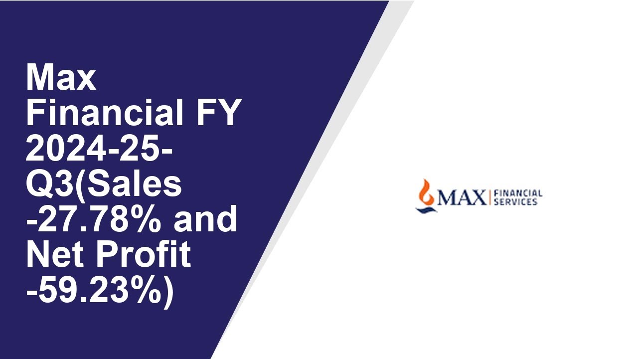 Max Financial Consolidated Quarterly Result | Q3 Result 2024-25 | Max Financial latest news