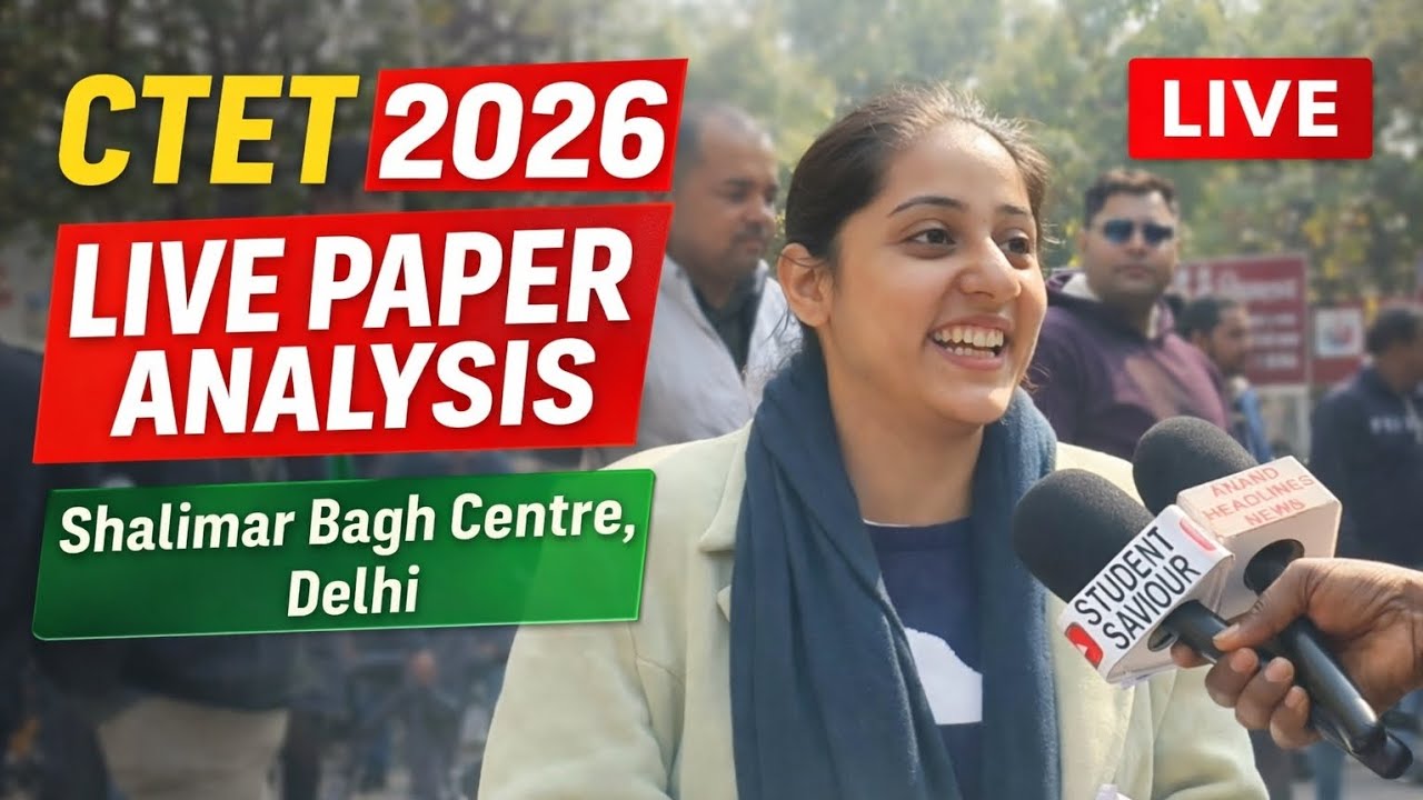 CTET Exam Strategy and Analysis live at Shalimar Bagh centre 