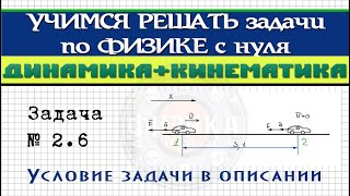 Задача 2.6 | Динамика+Кинематика | Учимся решать задачи по ФИЗИКЕ с нуля