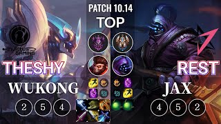 IG TheShy Wukong vs JT Rest Jax Top - KR Patch 10.14