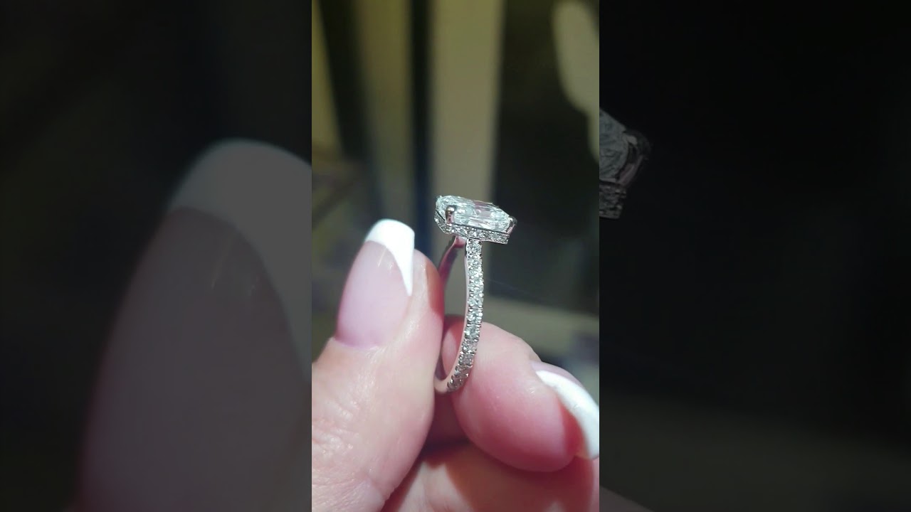 radiant cut hidden halo engagement ring radiant cut hidden halo engagement ring