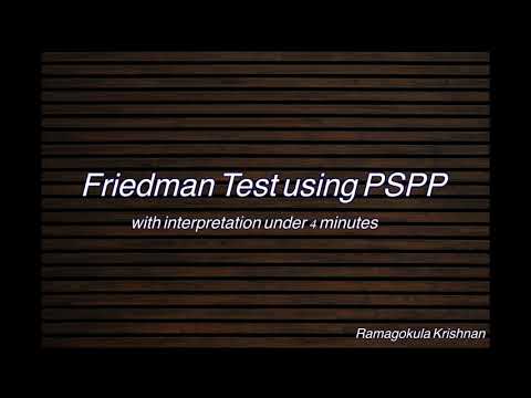 Friedman Test using PSPP