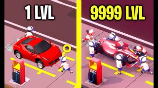 Idle Pit Stop! MAX LEVEL CAR MODIFIED, PLACE, WORKER, SPEED EVOLUTION! (9999+ Level Racing Car!) screenshot 4