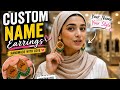 Wait till you see the name hidden inside 👀She didn't expect her name on these earrings #resinart #yt