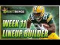 DRAFTKINGS WEEK 11 NFL DFS | LINEUP STRATEGY &amp; TOURNAMENT PICKS