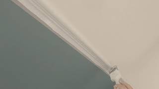 apply first coat of water base eggshell over caulk and tessa tape ,Decorating tutorial. vid#32