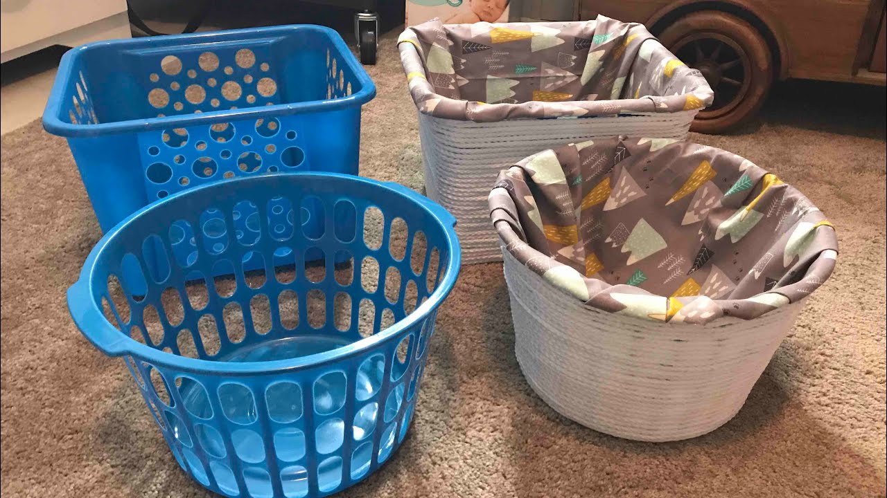 DIY NURSERY STORAGE FROM DOLLAR STORE BASKETS YouTube