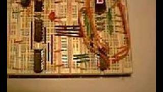555 timer, 4 bit counter, 7 segment display